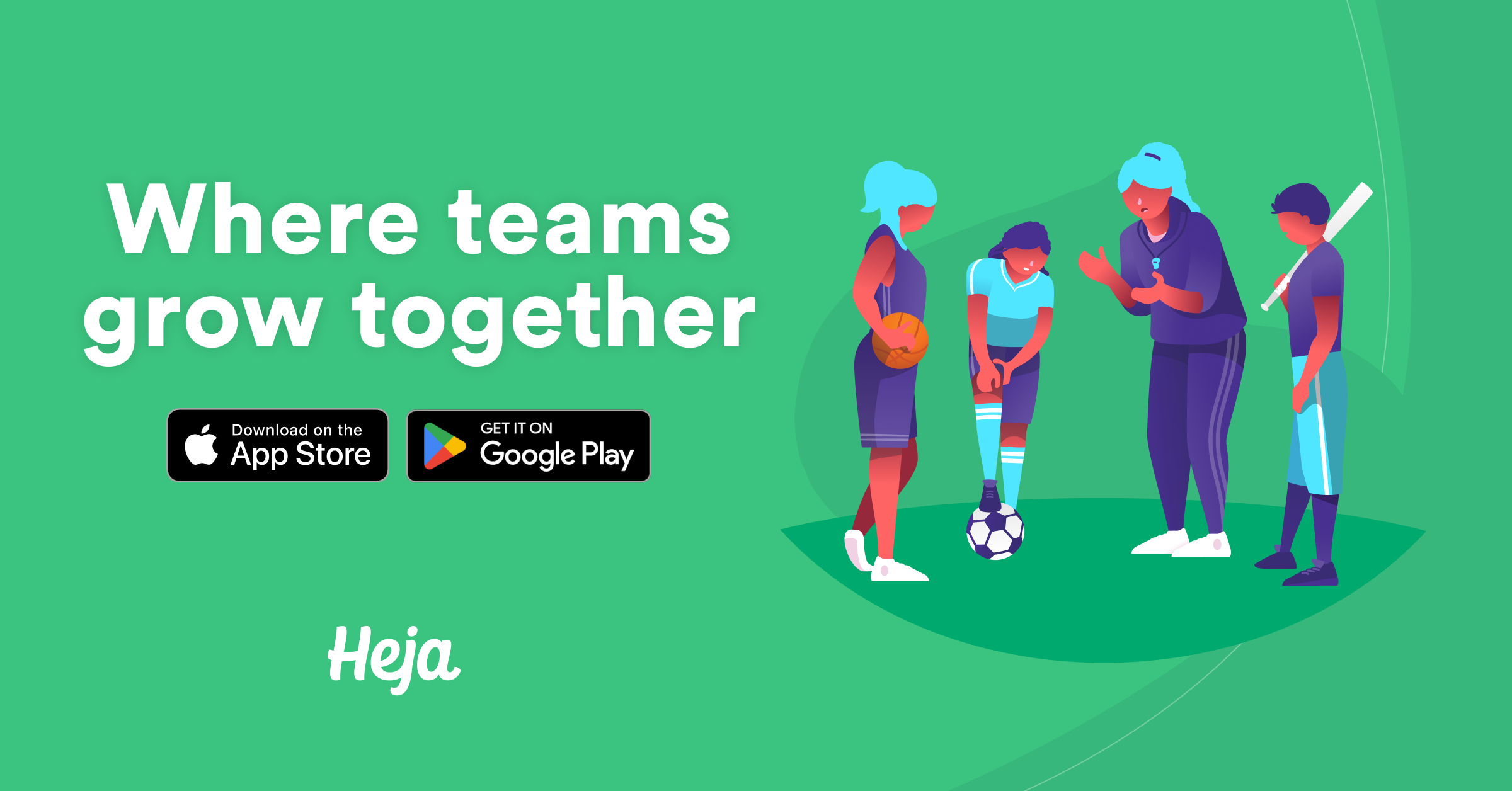 Heja | Sports team management and communication app
